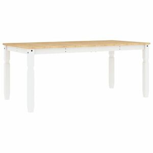 vidaXL Corona fehér tömör fenyőfa ebédlőasztal 180 x 90 x 75 cm kép