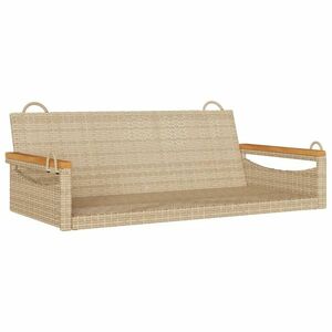 vidaXL bézs polyrattan hintapad 109 x 62 x 40 cm kép