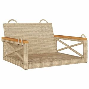 vidaXL bézs polyrattan hintapad 63 x 62 x 40 cm kép