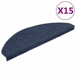 vidaXL 15 db kék öntapadó lépcsőszőnyeg 65x22, 5x3, 5 cm kép