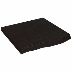 vidaXL sötétbarna kezelt tömör tölgyfa asztallap 60x60x(2-6) cm kép