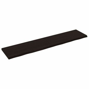 vidaXL sötétbarna kezelt tömör tölgyfa fali polc 180 x 40 x (2-4) cm kép