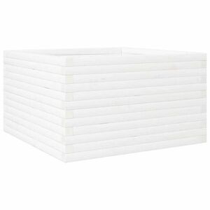 vidaXL fehér tömör fenyőfa kerti virágláda 80x80x46 cm kép