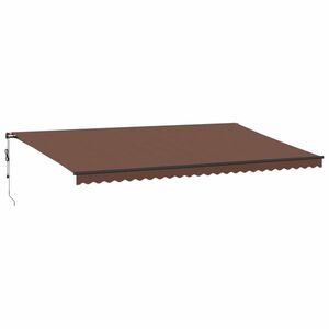 vidaXL barna automata kihúzható LED-es napellenző 600 x 300 cm kép