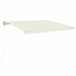 vidaXL krémszínű automata szélérzékelős és LED-es napellenző 450x350cm kép