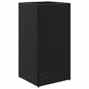 vidaXL fekete polyrattan kerti ültetőláda 40x40x80 cm kép