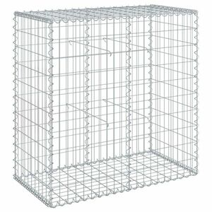 vidaXL horganyzott vas gabion kosár fedéllel 100 x 50 x 100 cm kép