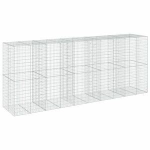 vidaXL horganyzott vas gabion kosár fedéllel 500 x 100 x 200 cm kép