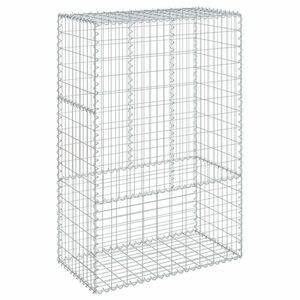 vidaXL horganyzott vas gabion kosár fedéllel 100 x 50 x 150 cm kép