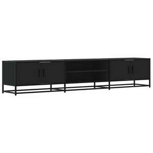 vidaXL fekete szerelt fa TV-szekrény 210 x 35 x 41 cm kép