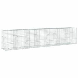 vidaXL horganyzott vas gabion kosár fedéllel 700 x 100 x 150 cm kép