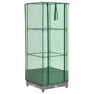 vidaXL rattan megjelenésű magaságyás melegháztakaróval 40x40x123 cm kép