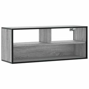 vidaXL szürke sonoma színű szerelt fa és fém TV-szekrény 100x31x39, 5cm kép