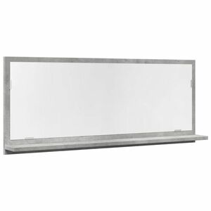 vidaXL betonszürke szerelt fa tükrös fürdőszobaszekrény 90x11x37 cm kép