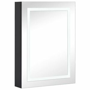 vidaXL tükrös fürdőszobaszekrény LED világítással 50 x 13 x 70 cm kép