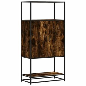 vidaXL Highboard sonoma tölgy 68x35x139 cm gépelt fa és fém kép