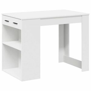 vidaXL íróasztal fiókkal és polccal fehér 102x62x77, 5 cm gépelt fa kép