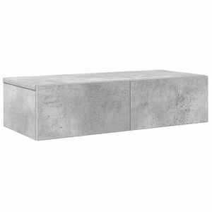 vidaXL Falipolc fiókokkal betonszürke 60x26, 5x15 cm műszaki fa kép