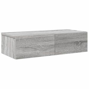 vidaXL Falipolc fiókokkal szürke sonoma 60x26, 5x15 cm műszaki fa kép