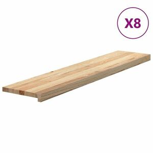 vidaXL 8 db tömör tölgyfa lépcsőfokok kezeletlen 120x25x2 cm kép