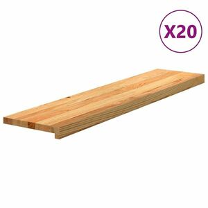 vidaXL 20 db tömör tölgyfa világosbarna lépcsőfokok 110x25x2 cm kép