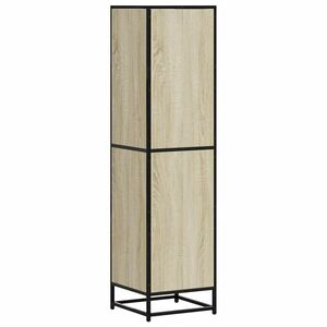 vidaXL Highboard sonoma tölgy 35, 5x35x139 cm gépelt fa és fém kép