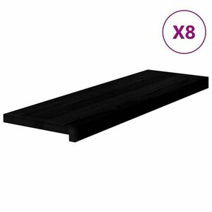 vidaXL lépcsőfokok 8 db Sötétbarna 80x25x2 cm tömör fa tölgyfa kép