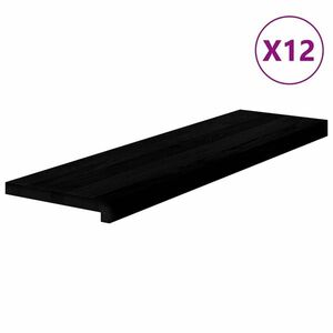 vidaXL lépcsőfokok 12 db Sötétbarna 90x25x2 cm tömör fa tölgyfa kép