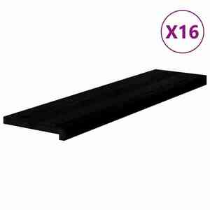 vidaXL lépcsőfokok 16 db sötétbarna 100x30x2 cm tömör fa tölgyfa kép