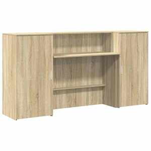 vidaXL recepciós pult sonoma tölgy 200x50x103, 5 cm szerelt fa kép