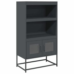 vidaXL Highboard antracit 68x39x123 cm Acél kép