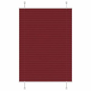 vidaXL pliszírozott redőny Bordeaux piros 95x150 cm szövetszélesség kép