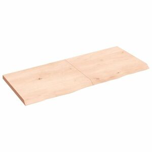 vidaXL kezeletlen tömör tölgyfa fali polc 120x50x(2-4) cm kép