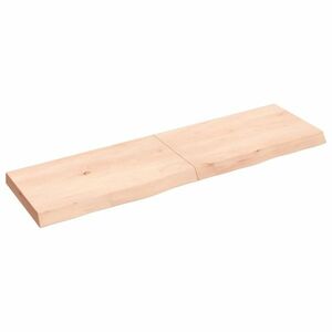 vidaXL kezeletlen tömör tölgyfa fali polc 140x40x(2-6) cm kép