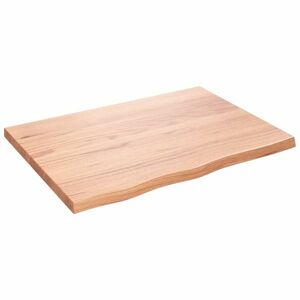 vidaXL világosbarna kezelt tömör tölgyfa fali polc 80x60x(2-4) cm kép