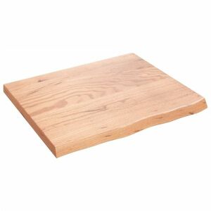 vidaXL világosbarna kezelt tömör tölgyfa fali polc 60x50x(2-4) cm kép