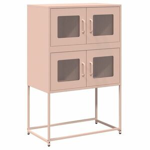 vidaXL Highboard rózsaszín 68x39x107 cm Acél kép