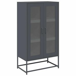 vidaXL Highboard antracit 68x39x123 cm Acél kép