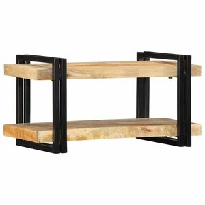 vidaXL fali polc 70x33x35 cm tömör nyersfa Mango kép