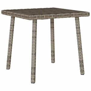 vidaXL téglalap szürke polyrattan kerti dohányzóasztal 40x40x37cm kép