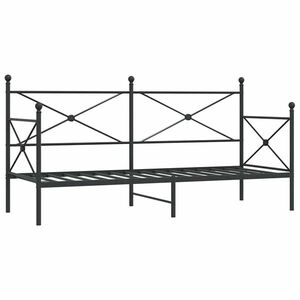 vidaXL fekete acél kanapéágy matrac nélkül 75 x 190 cm kép