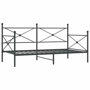 vidaXL kanapéágy matrac nélkül fekete 107x203 cm acél kép