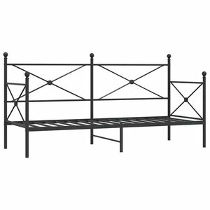 vidaXL kanapéágy matrac nélkül fekete 90x190 cm acél kép