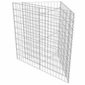 vidaXL horganyzott acél gabion magaságyás 75 x 75 x 50 cm kép