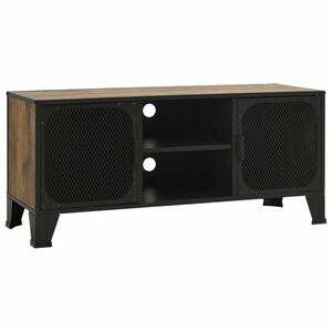 vidaXL rusztikus barna fém és MDF TV-szekrény 105 x 36 x 47 cm kép