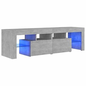 vidaXL betonszürke TV-szekrény LED-lámpákkal 140 x 36, 5 x 40 cm kép