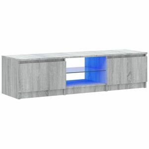 vidaXL szürke sonoma színű TV-szekrény LED-ekkel 140 x 40 x 35, 5 cm kép