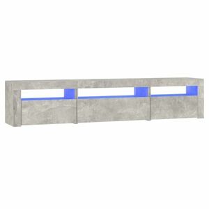 vidaXL betonszürke TV-szekrény LED lámpákkal 195x35x40 cm kép