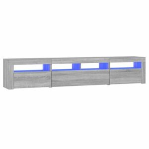 vidaXL szürke sonoma színű TV-szekrény LED-lámpákkal 210x35x40 cm kép