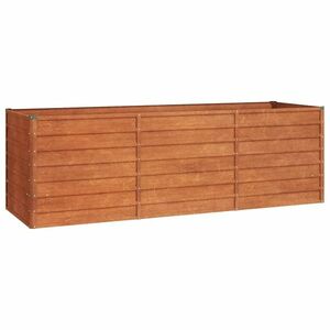 vidaXL rozsda színű corten acél kerti magaságyás 240 x 80 x 77 cm kép